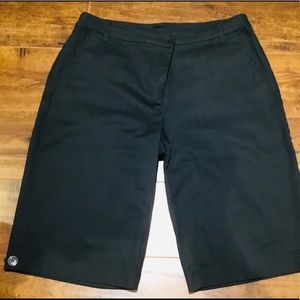 Jessica Sport bermuda shorts, size 14 with subtle pin stripes and button at cuff